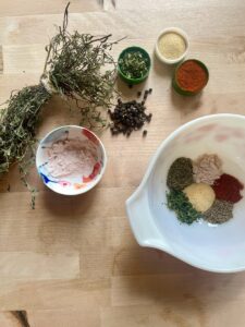 image of spices used to make homemade chicken nuggets