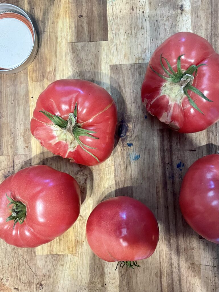 How to make tomato juice using german pink tomatoes 