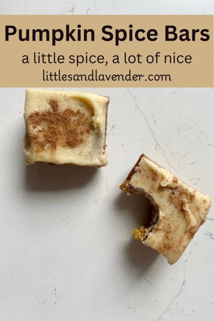 image of pumpkin spice dessert bars for pinterest