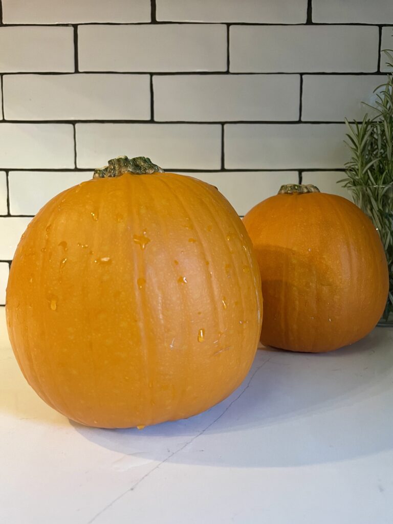 pumpkins about to be turned into homemade pumpkin puree