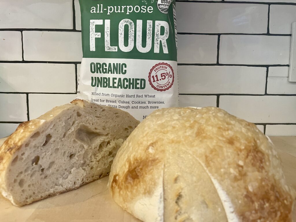 Sourdough bread made with flour I buy in bulk to save money